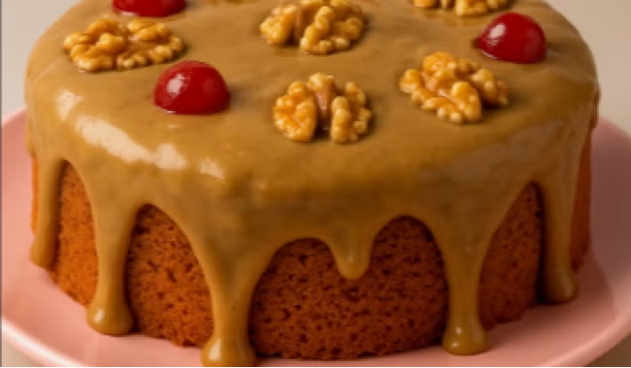 Receita de Bolo Festivo de Nozes