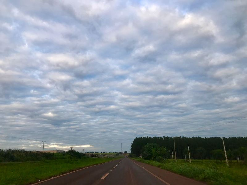 Sábado com possibilidade de chuva e temperatura máxima de 24 graus em Maracaju.