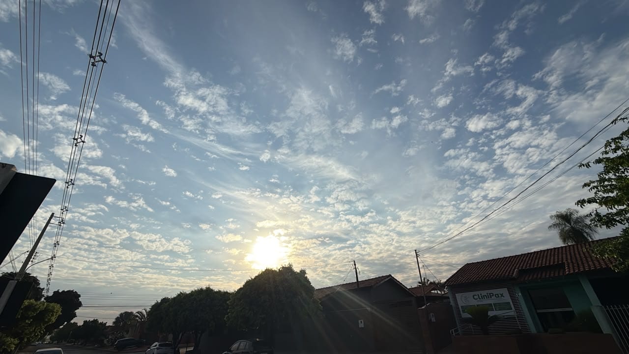Transição climática em Maracaju: Terça-feira registra alta amplitude térmica e alerta para baixa umidade do ar