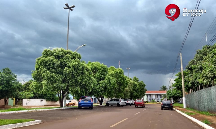 Alerta de tempestade atinge Maracaju e outros 70 municípios de MS.