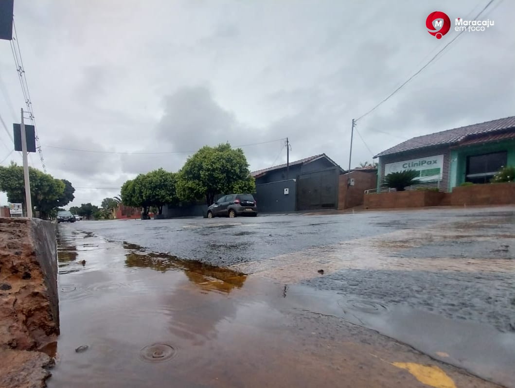 Quinta-feira começa com garoa persistente em Maracaju e tarde tem alerta de tempestade