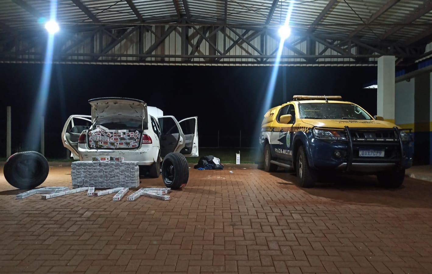 Maracaju: BPMRv apreende mercadorias contrabandeadas e causa prejuízo de mais de R$ 139 mil ao crime na MS-162
