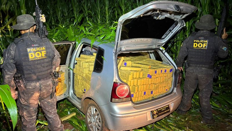 DOF apreende quase uma tonelada de maconha em Maracaju