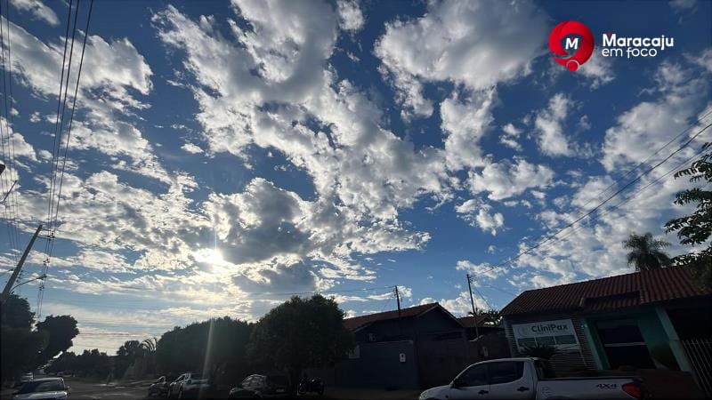 Tempo em Maracaju: Terça-feira terá clima ameno e predomínio de sol entre nuvens