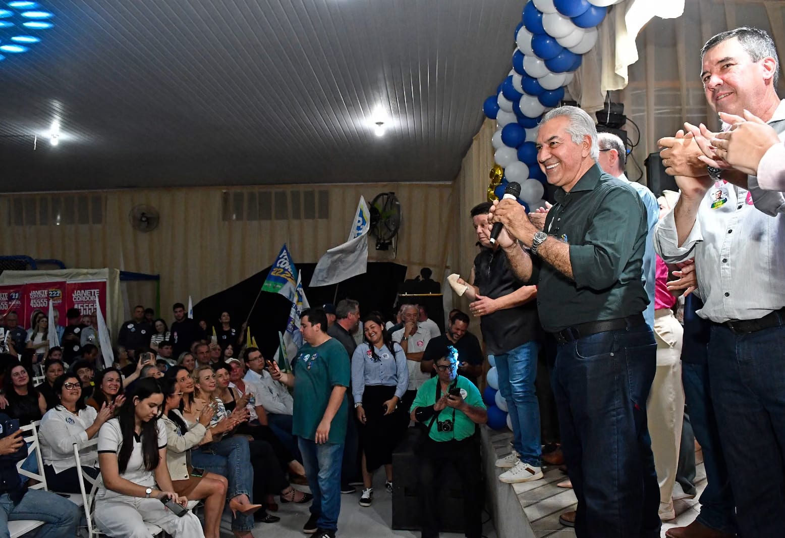 Reinaldo pede voto para Riedel e assume compromisso de ser parceiro em Brasília