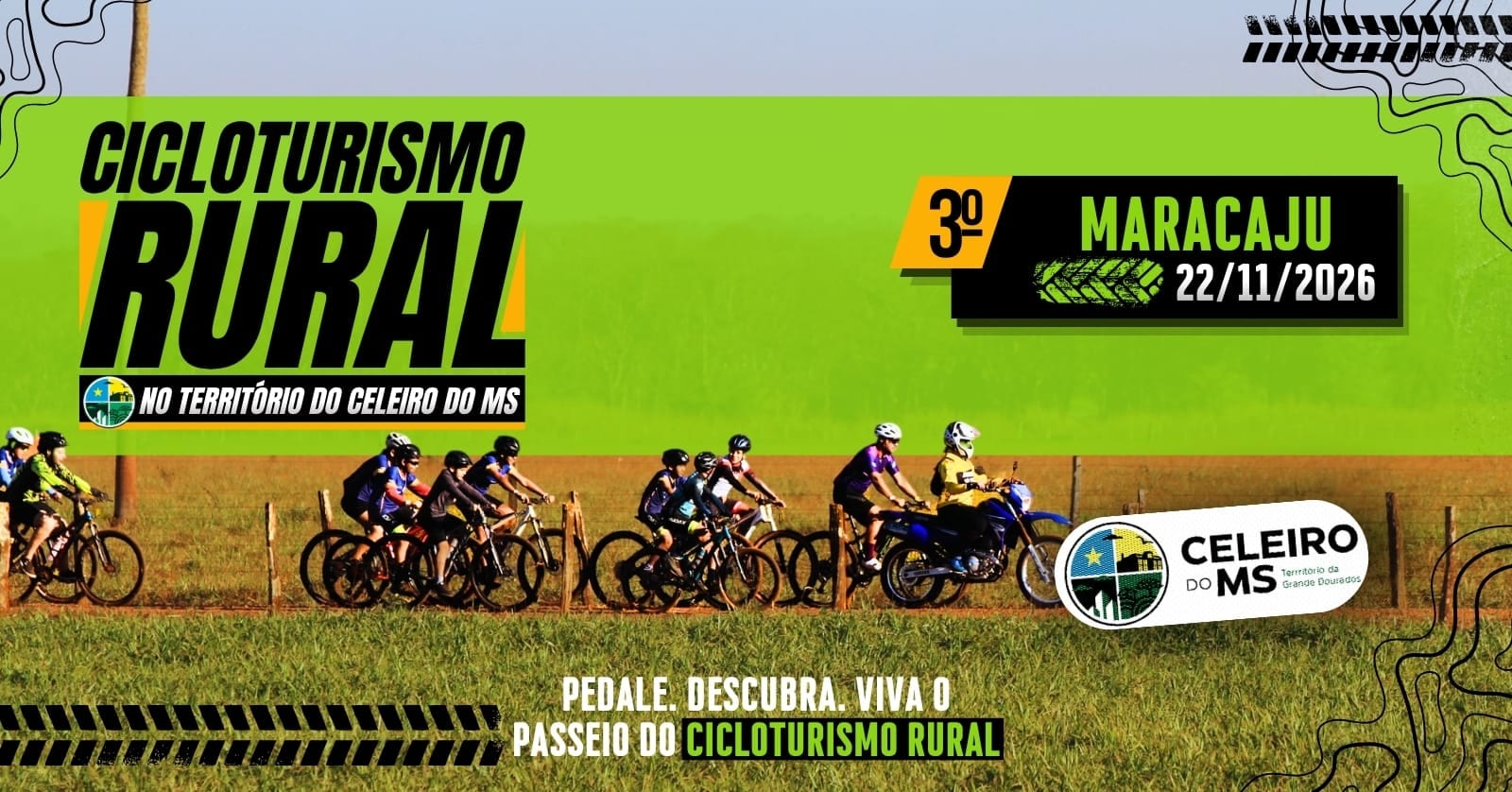 Maracaju recebe o 5º Cicloturismo Rural do CELEIRO DO MS no dia 22 de novembro