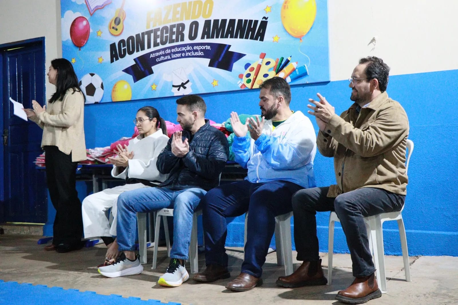 Robert Ziemann acompanha visita de Márcio Fernandes e João César Mato Grosso ao Instituto Pequeno Cidadão