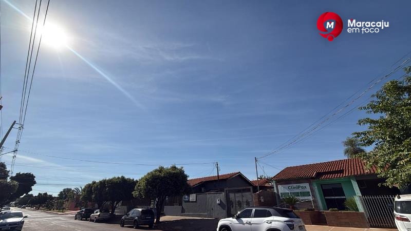 Segunda-feira registra calor de 30°C em Maracaju antes de virada radical no tempo