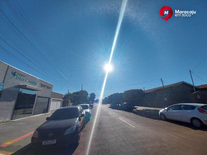 Quarta-feira gelada e ensolarada em Maracaju