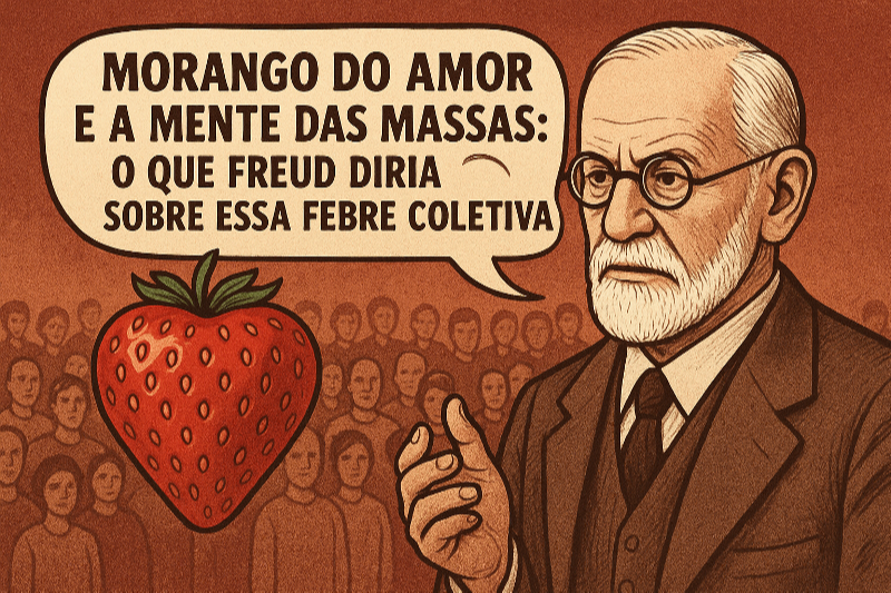 Morango do Amor e a Mente das Massas: O Que Freud Diria Sobre Essa Febre Coletiva?
