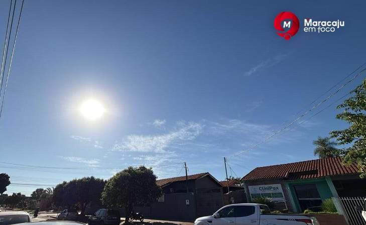 Maracaju segue sob domínio de "Veranico" com calor de 32°C e tempo firme nesta quarta-feira