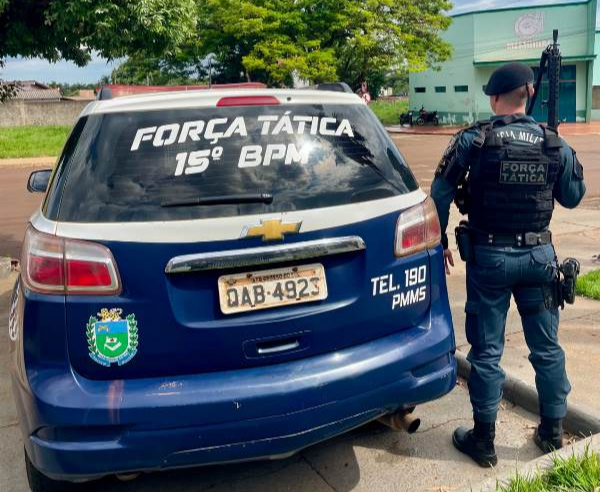 Força Tática cumpre mandado de prisão durante patrulhamento em Maracaju