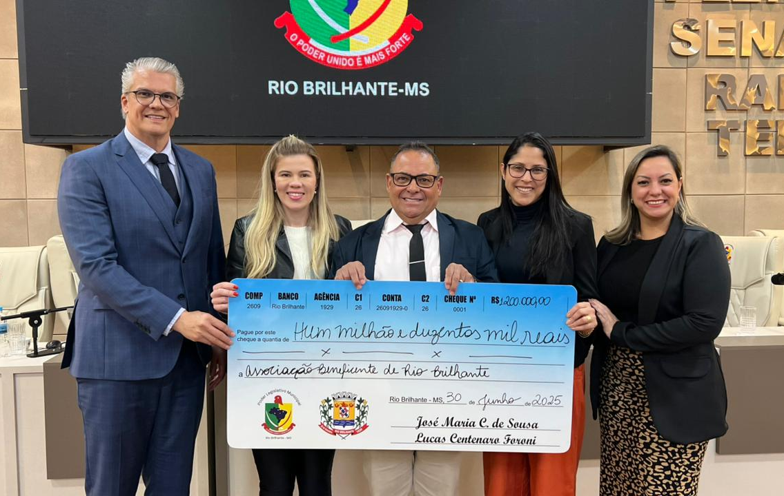 Somente em seis meses, Câmara de Rio Brilhante devolveu mais de um milhão e meio de reais a Prefeitura.