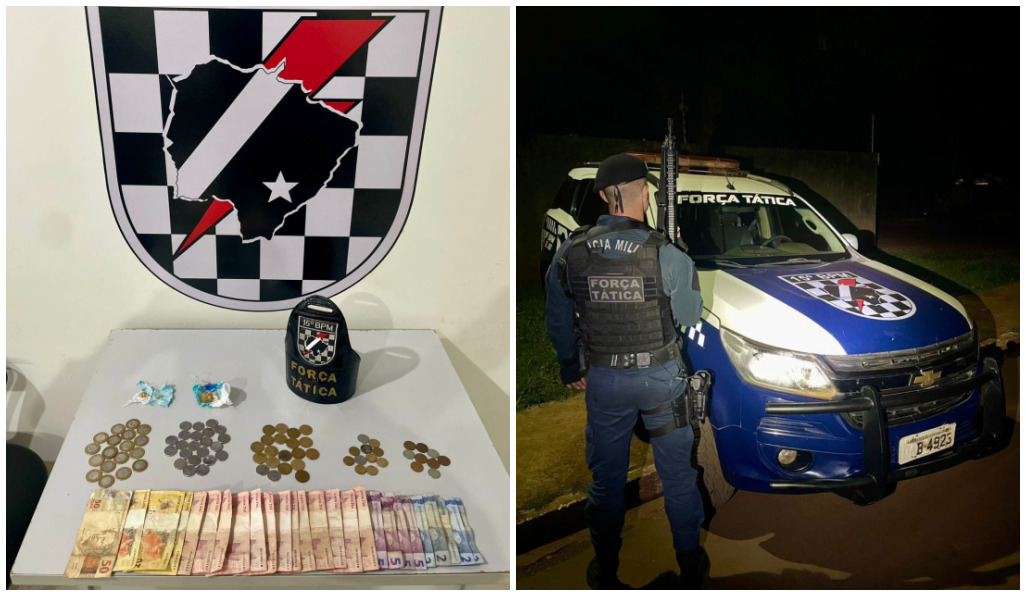 Força Tática apreende drogas e conduz dois suspeitos por tráfico em Maracaju