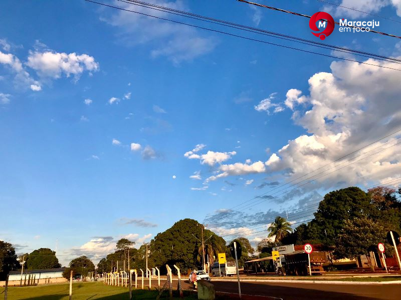 Frente fria continua trazendo tempo instável para Maracaju nesta segunda-feira