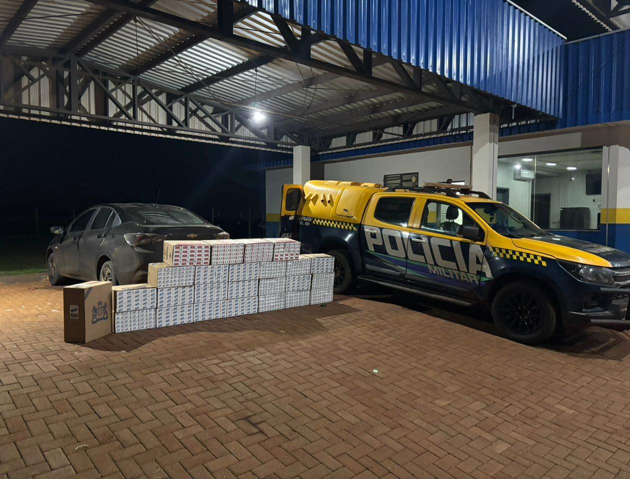 BPMRv apreende mercadorias e flagra condutor embriagado durante operação na MS-164, em Maracaju