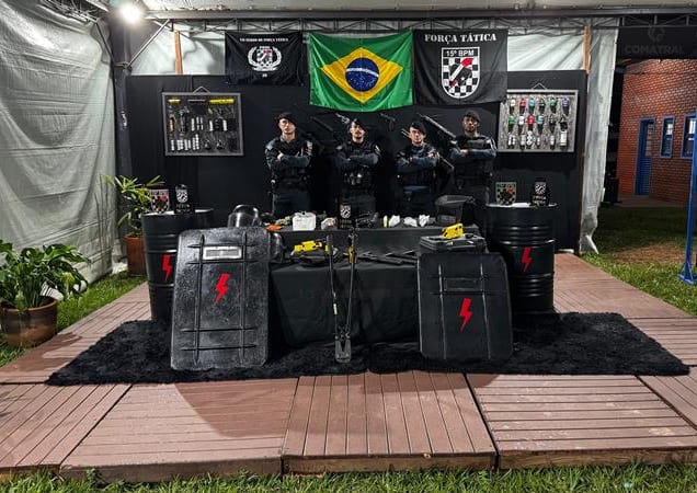 15º BPM apresenta Força Tática em stand interativo durante a 30ª Festa da Linguiça de Maracaju