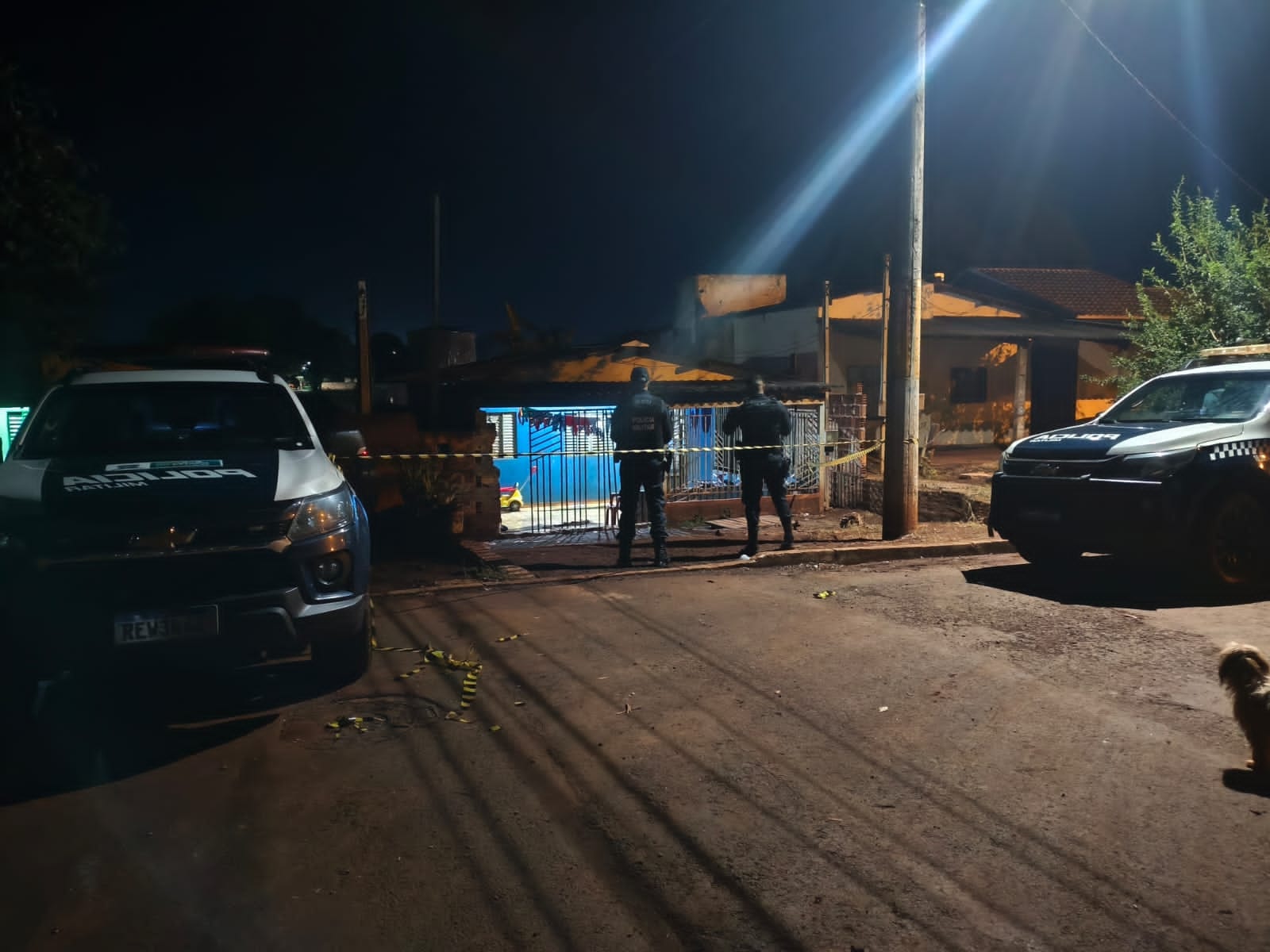 Polícia Militar atende ocorrência de homicídio registrada na Vila Juquita em Maracaju