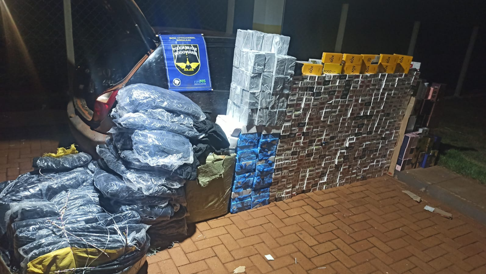 BPMRv apreende mercadorias ilegais e causa prejuízo de mais de R$ 100 mil em Maracaju