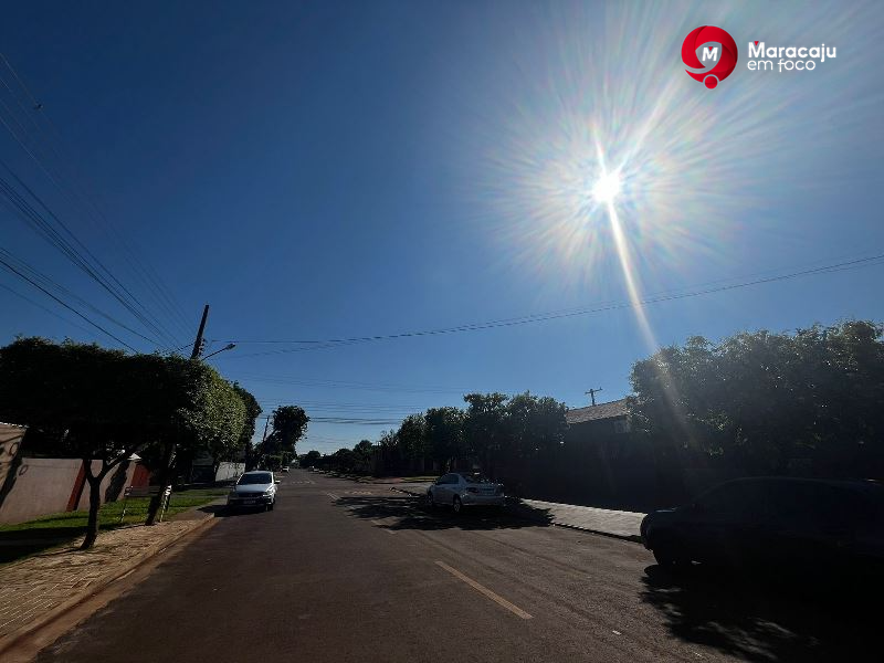 Maracaju deve registrar temperatura máxima de 33 graus nesta terça-feira.