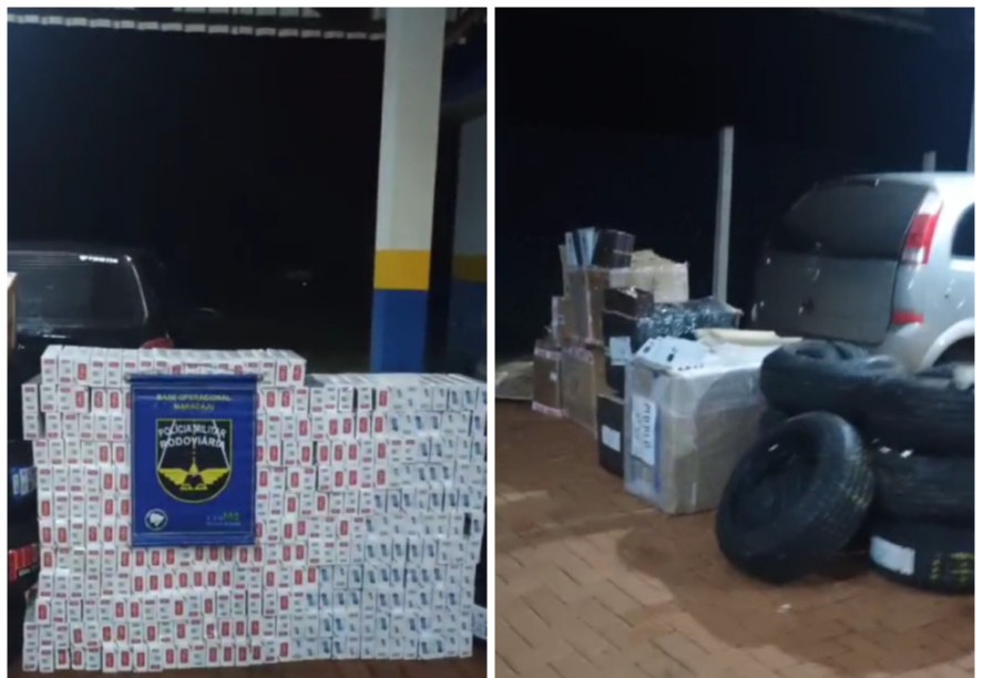 Maracaju: BPMRv apreende três veículos com contrabando e descaminho e causa prejuízo de R$ 154 mil ao crime na MS-162