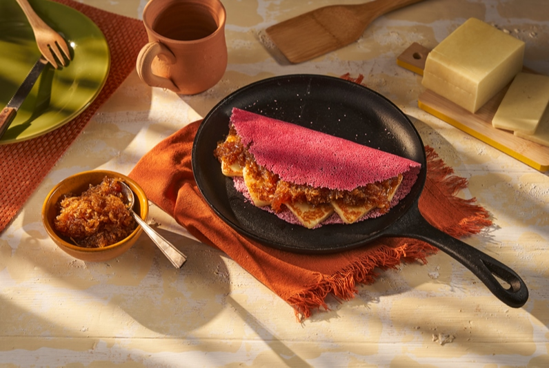 Receita de tapioca colorida com cocada cremosa