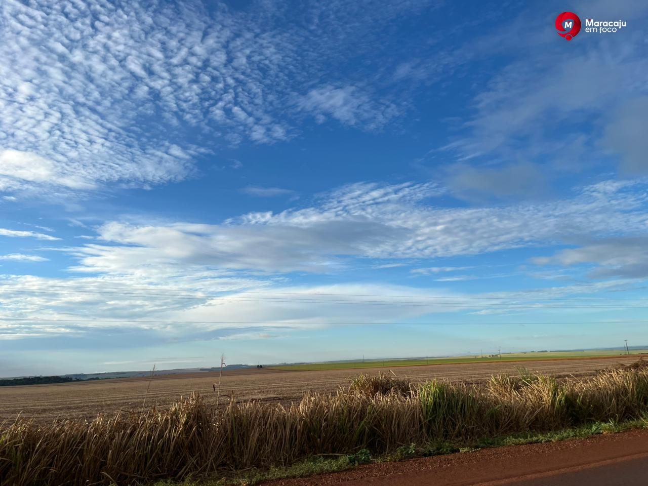 Dia de sol com algumas nuvens, névoa ao amanhecer e noite tranquila em Maracaju nesta quinta-feira