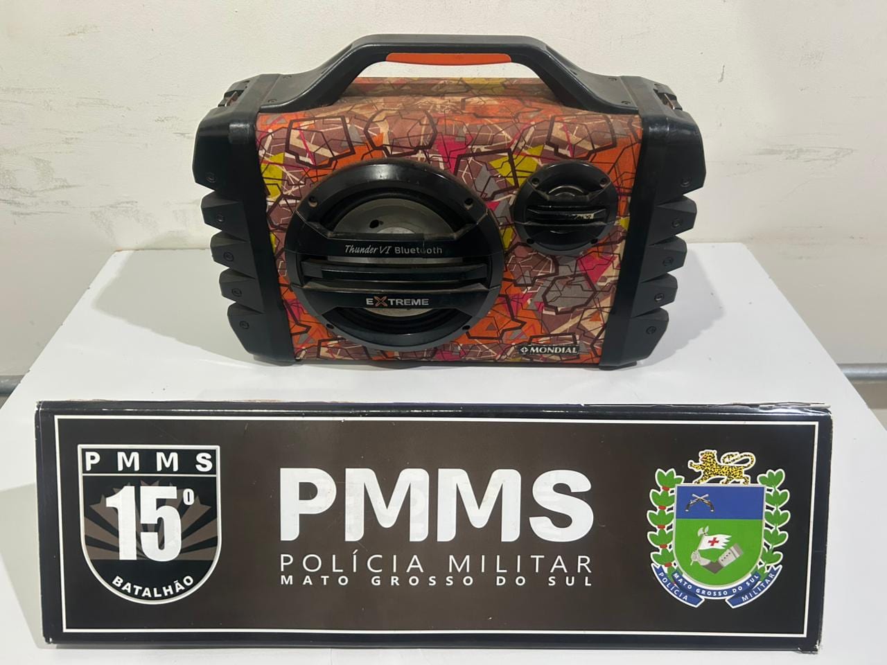 Polícia Militar apreende equipamento de som após denúncia de perturbação do sossego em Maracaju