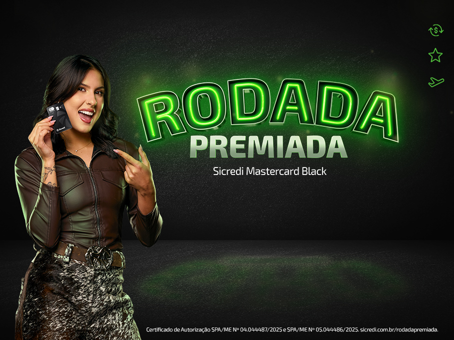 Segundo sorteio da promoção “Rodada Premiada” do cartão Sicredi Mastercard Black será dia 11 de dezembro