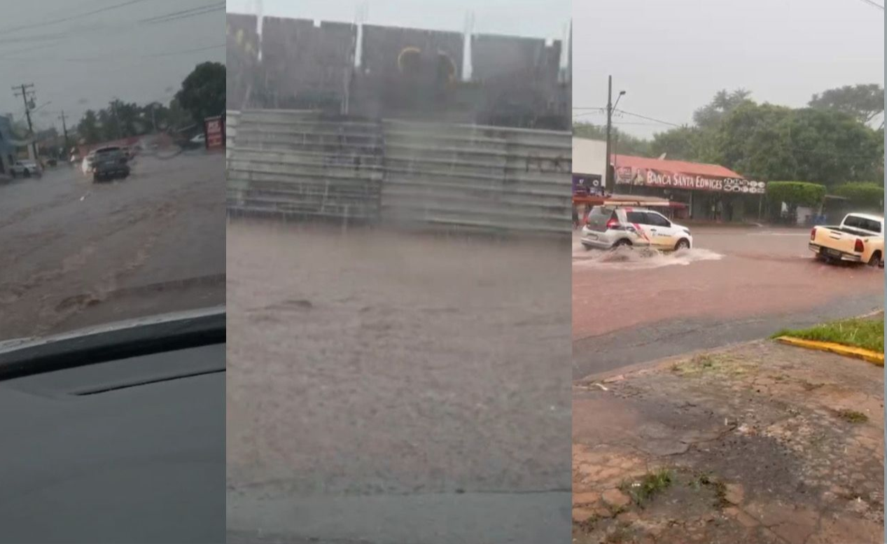 Chuva de 93 mm em uma hora alaga Maracaju e mantém cidade em alerta