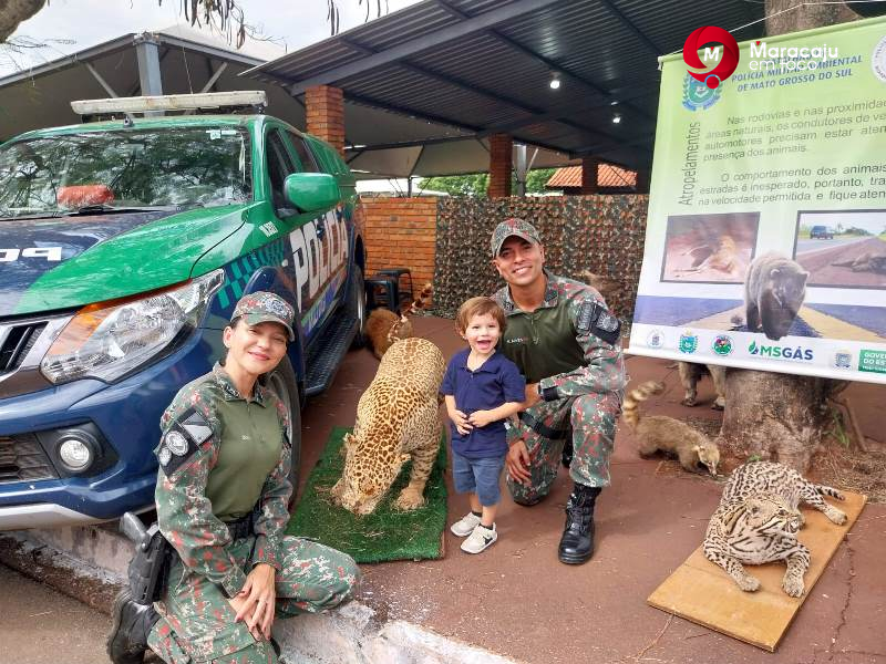Polícia Militar Ambiental leva fauna silvestre à Festa da Linguiça e promove educação ambiental