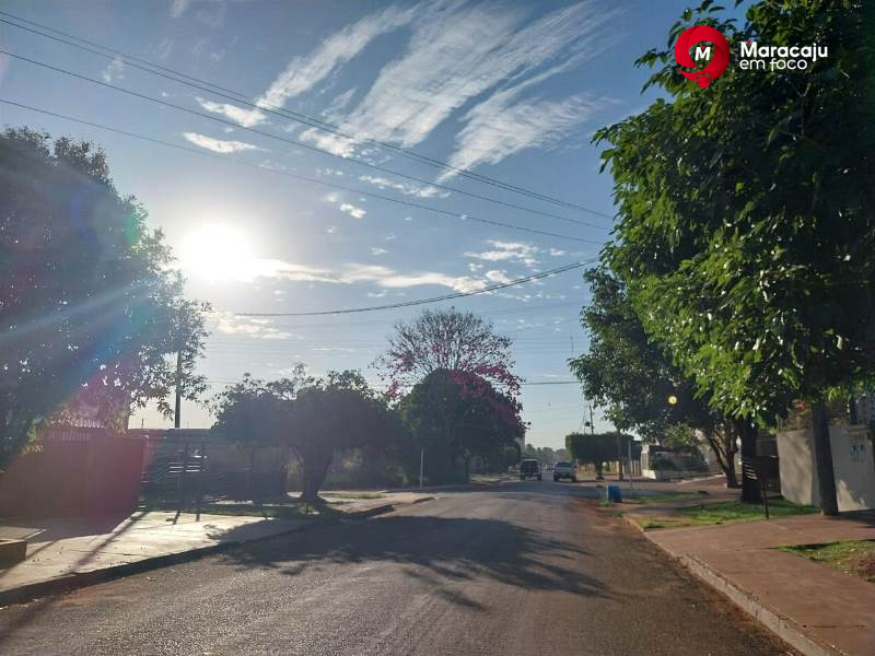 Temperaturas elevadas marcam a segunda-feira em Maracaju