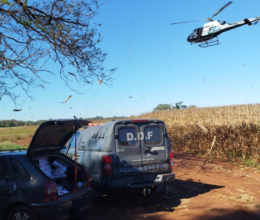 DOF apreende veículo carregado de cigarros em Rio Brilhante