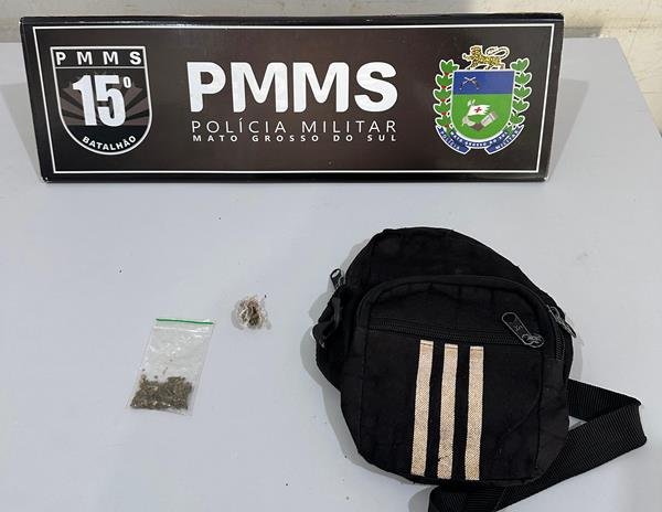 Polícia Militar flagra dois jovens com substância ilícita e os encaminha à delegacia em Maracaju-MS