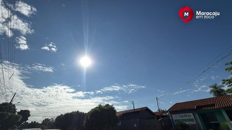 Maracaju: Quinta-feira com possibilidade de chuva e calor de 31°C