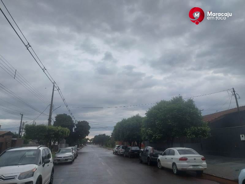 Maracaju em Alerta Laranja: Sul de MS enfrenta quarta-feira de temporais e clima abafado