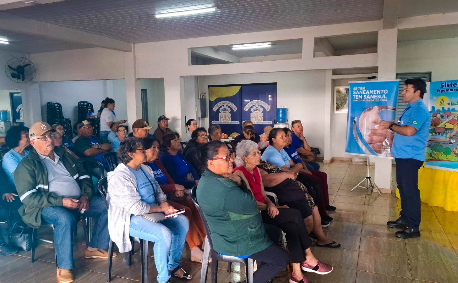 Sanesul realiza palestra sobre o uso correto da rede de esgoto em Maracaju