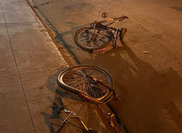 Colisão frontal deixa ciclista gravemente ferido em Maracaju