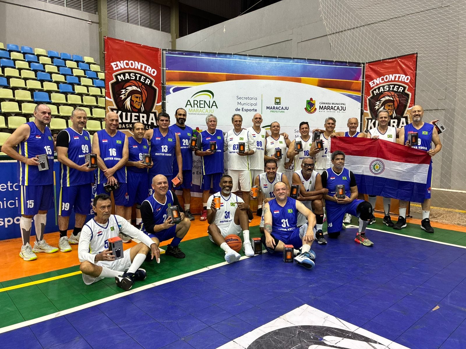 Basquete Master movimenta a Arena Maracaju e reúne atletas do Brasil e Paraguai