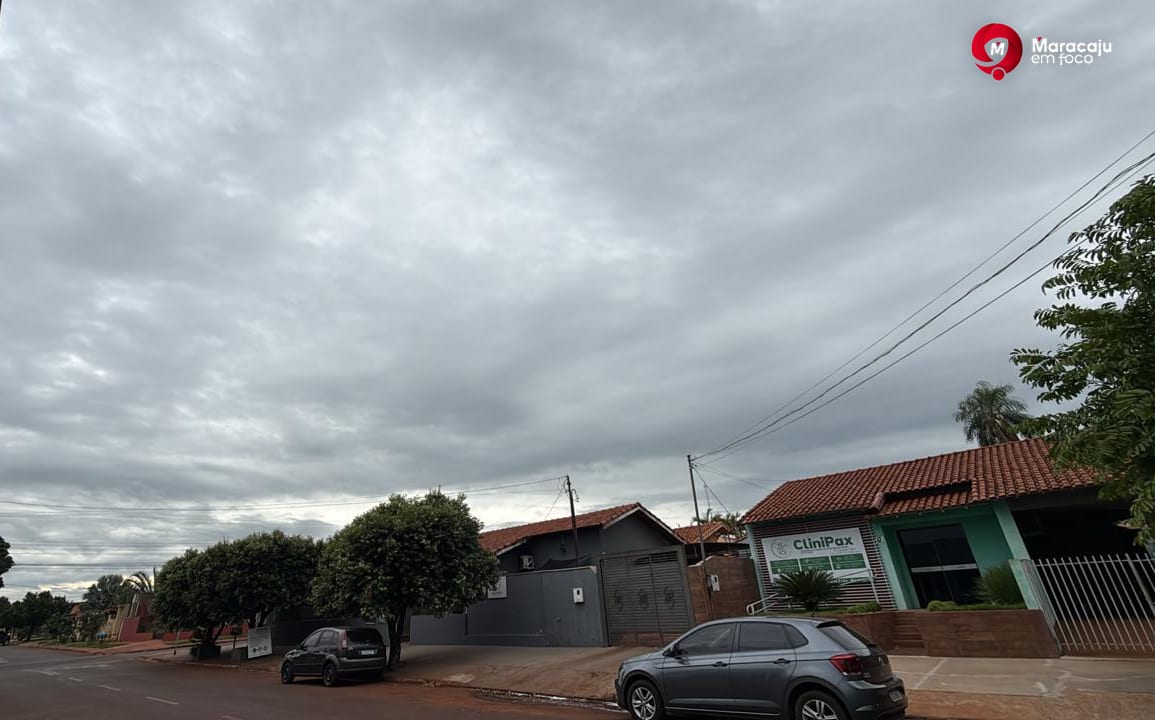 Alerta de tempo severo marca a sexta-feira em Maracaju com avanço de frente fria e queda na temperatura