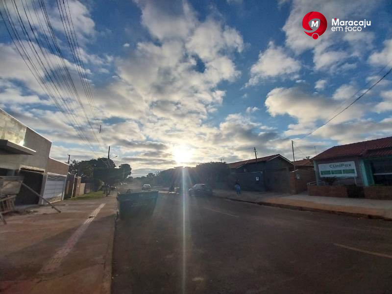 Segunda-feira ensolarada e sem chuva: Maracaju com temperaturas entre 14 °C e 22 °C
