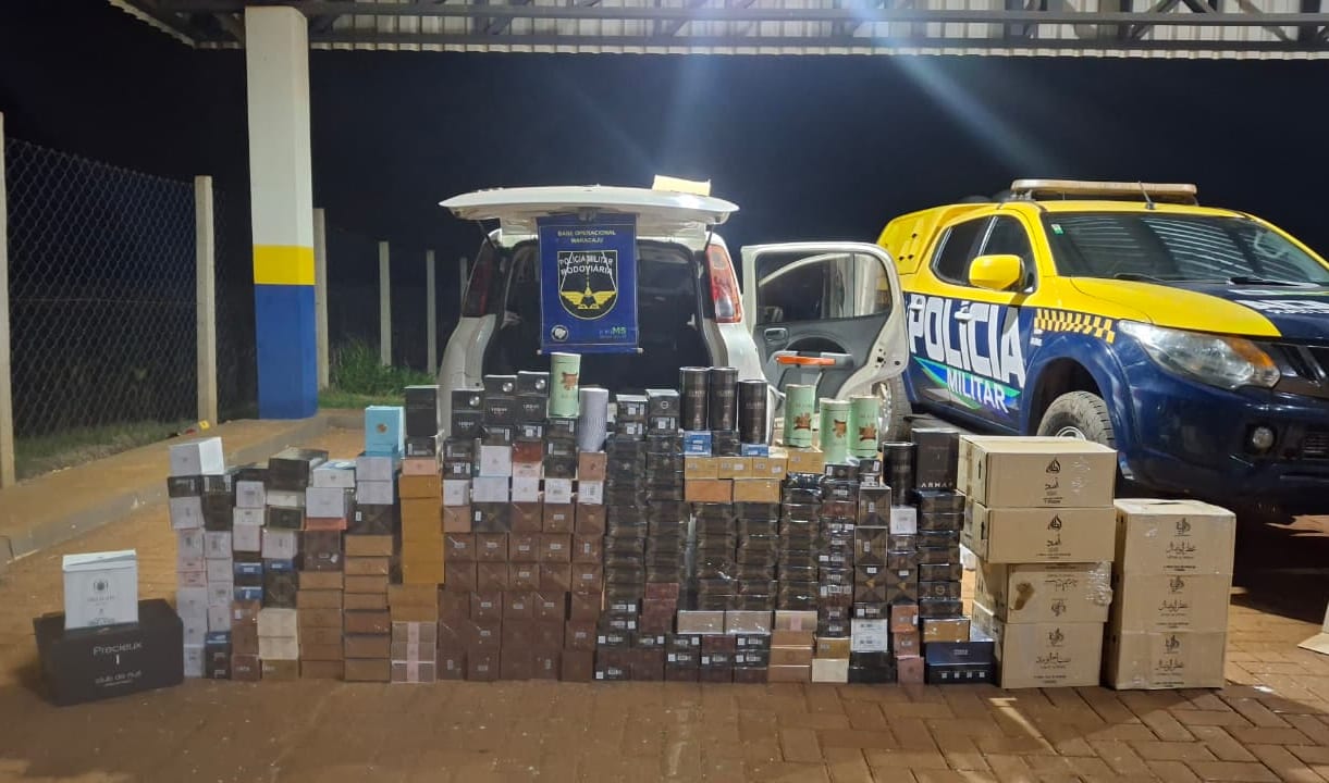 Maracaju: BPMRv apreende mercadorias de origem estrangeira em duas ocorrências na MS-162