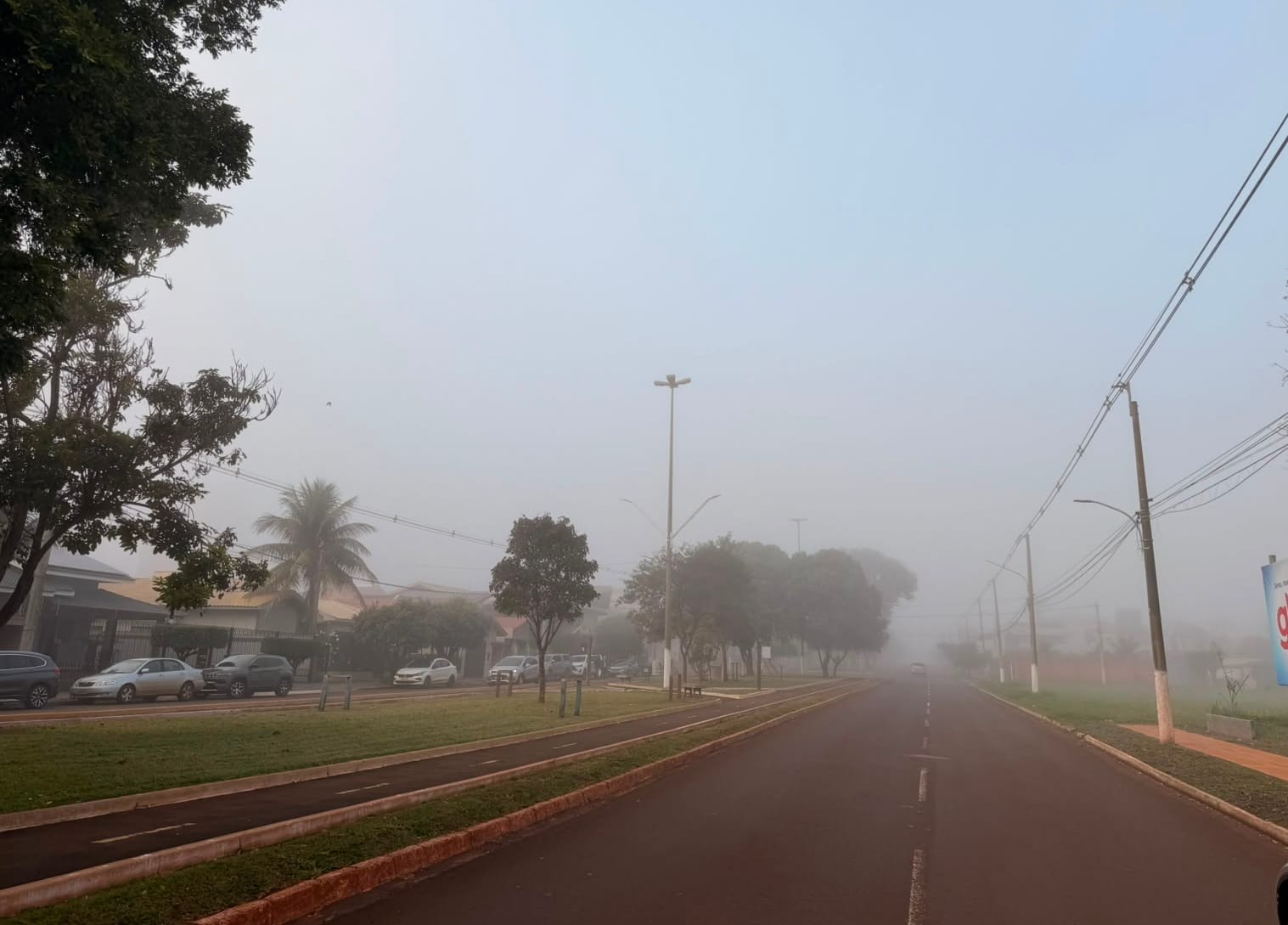 Maracaju amanhece sob forte névoa e terá dia de sol no feriado de Corpus Christi