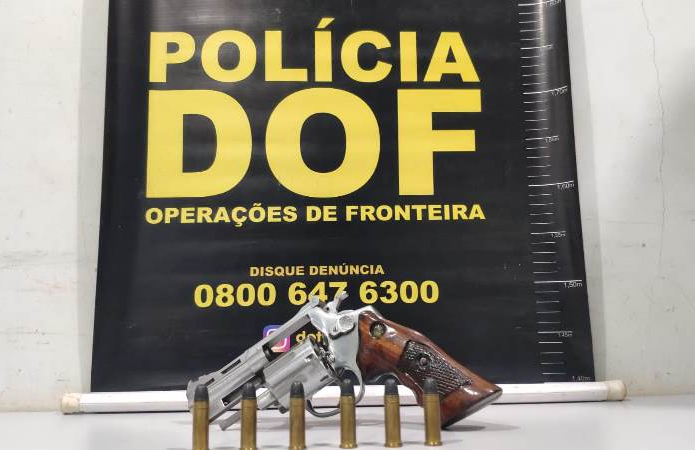DOF apreende revólver e munições em Maracaju 