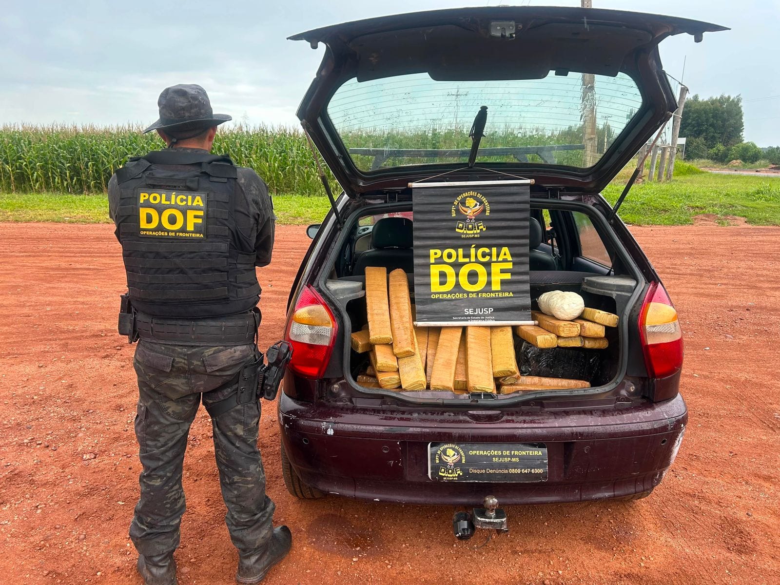 DOF prende homem com mais de 120 quilos de drogas em Maracaju