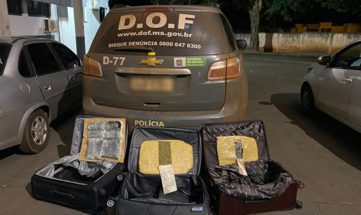 Casal que seguia com droga para Goiânia foi preso pelo DOF em Vista Alegre.