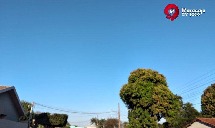 Previsão é de temperatura máxima de 35 graus neste domingo em Maracaju.