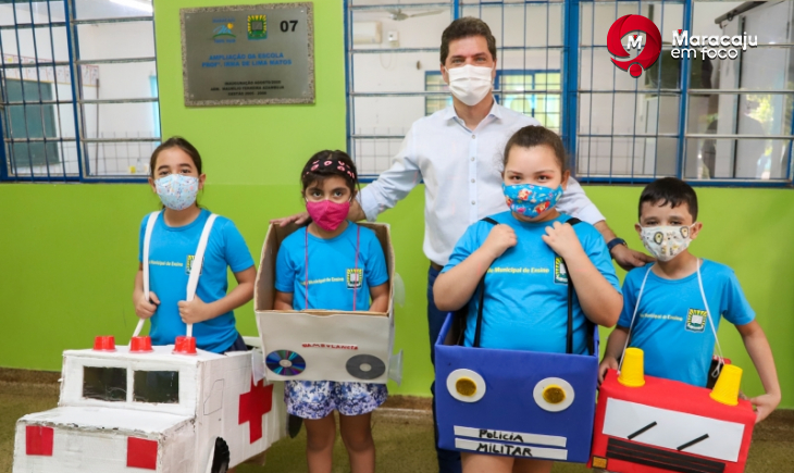 Prefeitura de Maracaju realiza ação na Escola Municipal Irma de Lima Matos em alusão a Semana Nacional do Trânsito