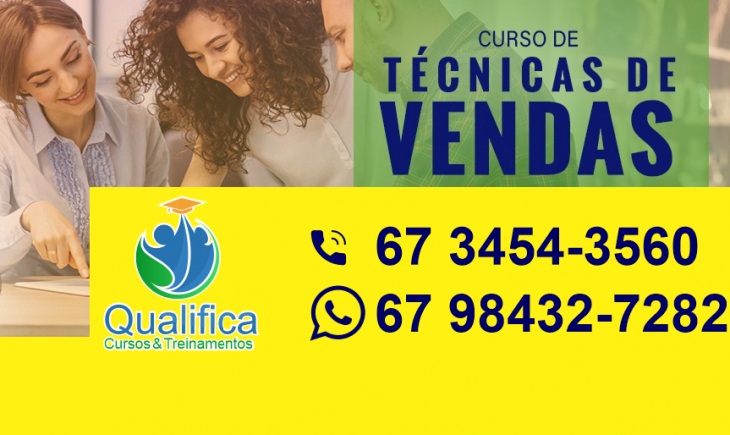 Quer se tornar um campeão de vendas? Conheça o Curso de Vendas da Qualifica Cursos & Treinamentos.
