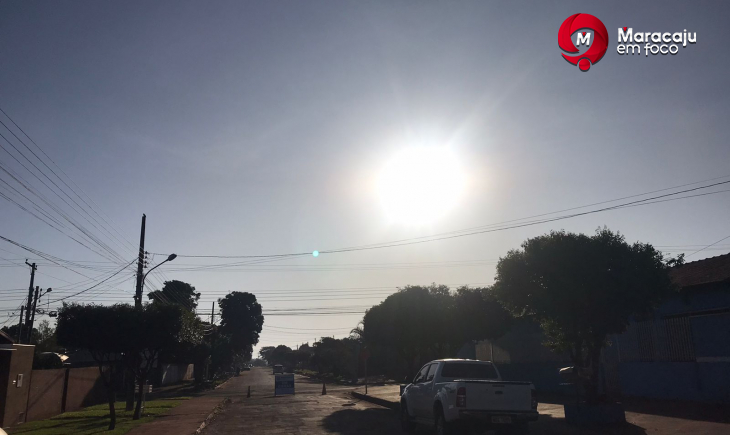 Com tempo seco predominante, Inverno começa com temperatura máxima de 31 graus em Maracaju.
